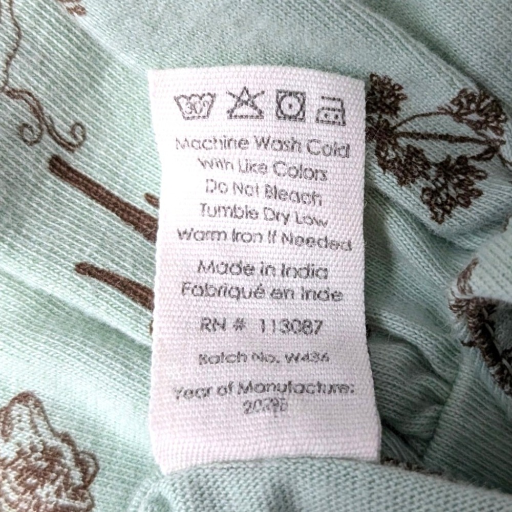 Kate Quinn Goldilocks Dress Organic Cotton Mint Green Brown Bears & Chairs 6-12M - Picture 8 of 10